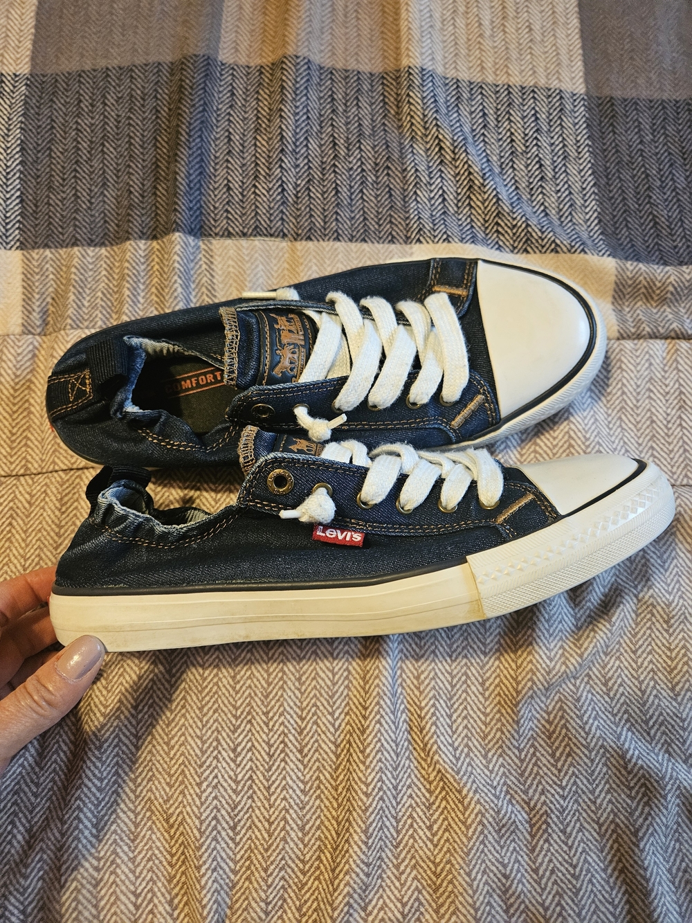 Levi's Denim Low-Top Sneakers with White Accents